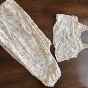 Franki Floral Linen Top and pants set